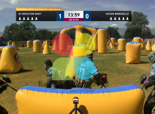 RB50030（customized）Inflatable paintball bunkers for sale