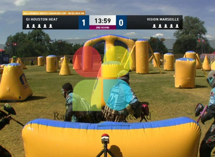 RB50030（customized）Inflatable paintball bunkers for sale