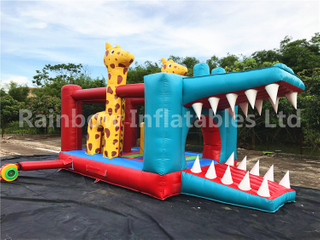RB1069 (7x4x3.8m ) Inflatables Popular Crocodile / giraffe Bouncer 