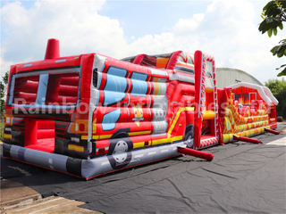 RB5203(20x4x5m) Inflatable long car Obstacle Course For Kids