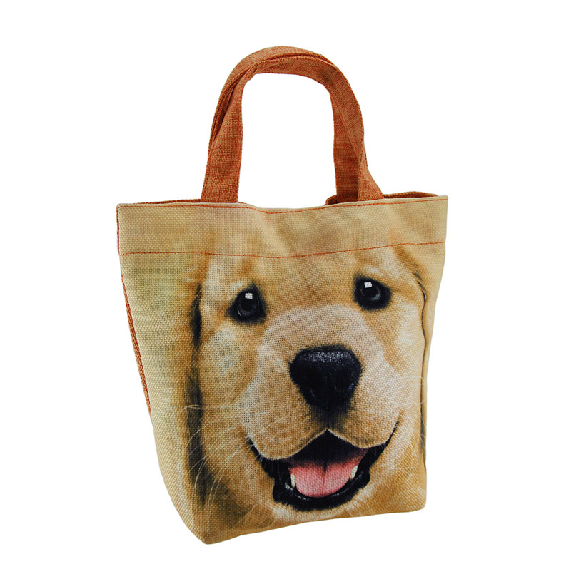 Jute Cotton Lunch Tote Bag