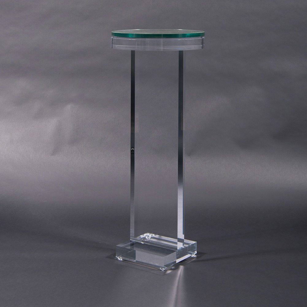 Square Bottom Clear Acrylic Display Shelf Art Exhibition Display Stands