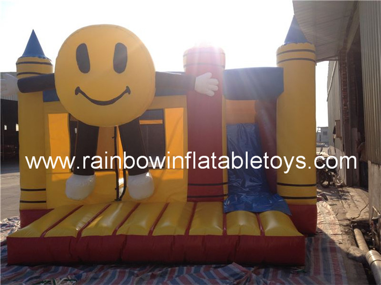 RB3047（5x6m）Inflatables Pencil Big Smile Bounce House For Kids And Adults