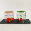 yayun news arrival bubble glass candle jars pink green glass candle tumblers 10oz