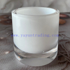 Customized White Decorations Solid Table Decor Glass Crystal Candle Jar