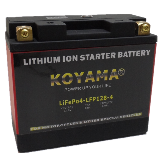12.8V 5ah China Best Motorcycle Starting Battery Motorcycle LiFePO4 Battery LFP12B-4