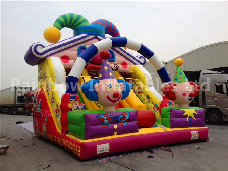 RB6059（6x5.5m） Inflatable New Design Clown Theme Slide For Children