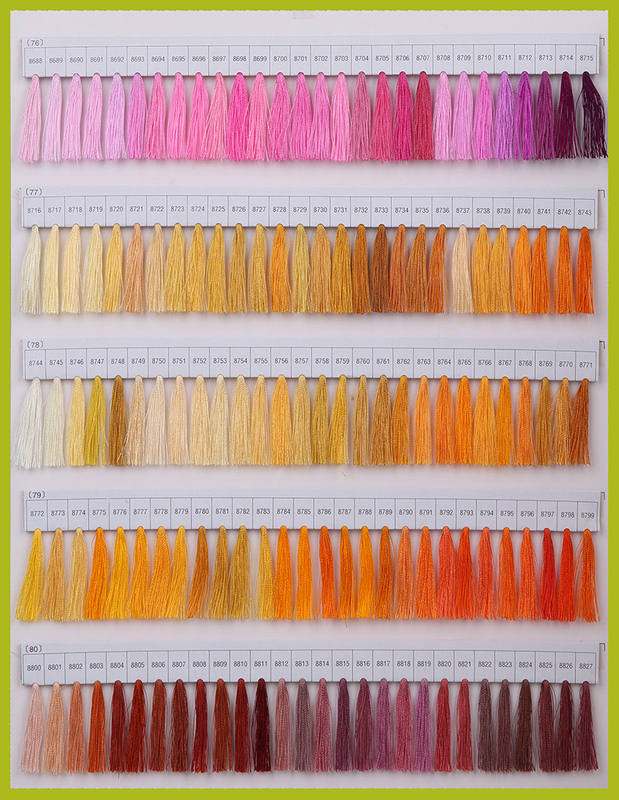 Sakura Brand 120d Rayon Embroidery Thread Card with 1680 Colors - Buy ...