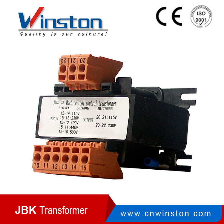 Transformador de voltaje de potencia de control de 220V 100VA (JBK5-100)