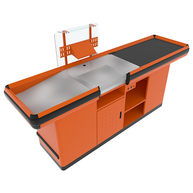 Checkout Counter with Conveyor Belt No Extra Platform Buy Checkout