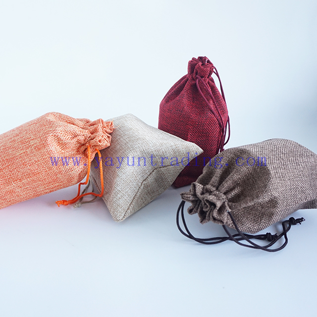 wholesale 1000pcs 12x17cm Jute Burlap drawstring Favor Bags for candles