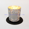 190ml/380ml Electroplated Round Empty Silver Glass Candle Container