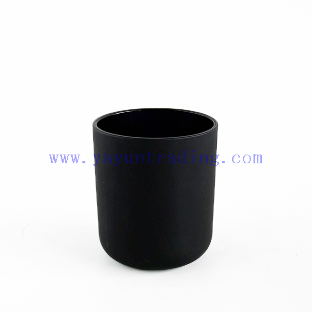 247ml 8oz Matte Black Glass Candle Jar with Different Lids