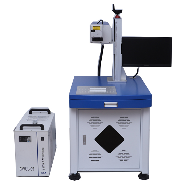 Máquina de grabado de marcado láser UV de escritorio de 5 vatios