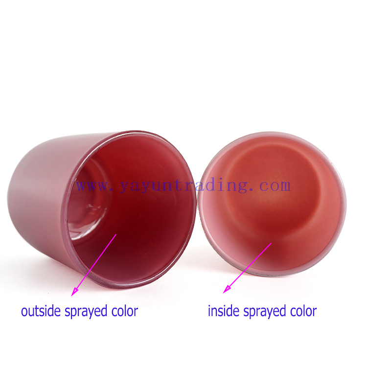 Low Price Low MOQ Promotion 12oz Customized Red Pink Color Empty Glass Jars for Candle Making