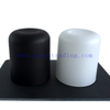 480ml Black White Frosted Glass Jar for Candle with Black White Ceramic Lids