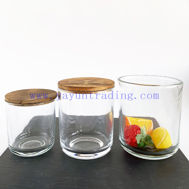 Custom Unique 8oz 12oz And 16oz Glass Empty Unique Glass Candle Jar
