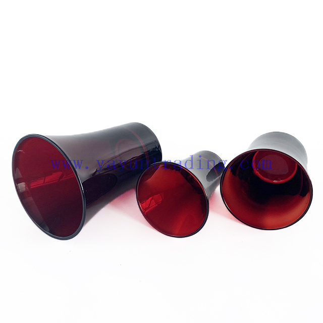 Different Sizes Red Glass Tumblers For Drinking Juice Cup Whisky Glassware