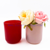 Wholesale Luxury Empty Customized Matte Colorful Glass Candle Jars for Candle Making