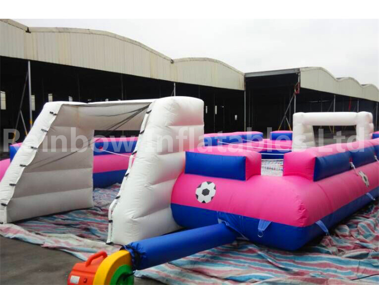 RB10021-1（12x6m） Inflatable Pink Giant PVC Football Games Playground For Fun