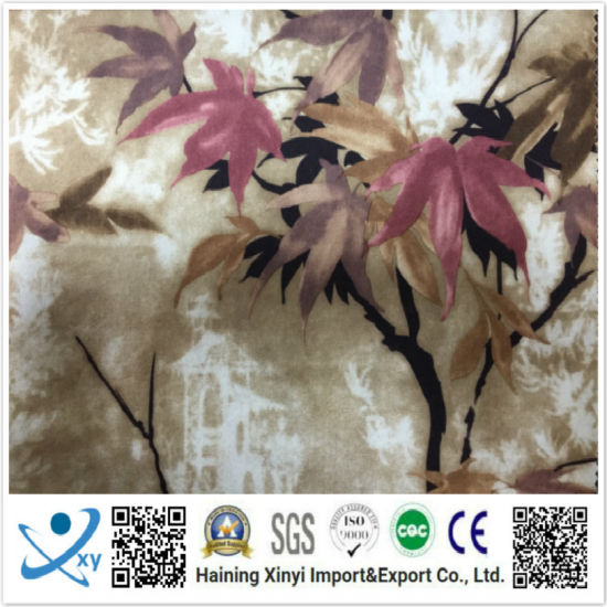 100% Polyester Wide Width Microfiber Peach Skin Transfer Printed Fabric with Bedsheets