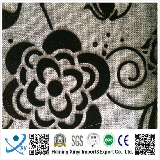 Latest Design Fabric Upholstery, Cheap Textile Flock Sofa Upholstery Fabric, Cushion Cover Fabric