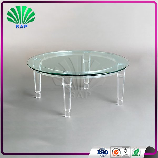 Modern French Dining Table Acrylic Round Dining Table Set Dining Room