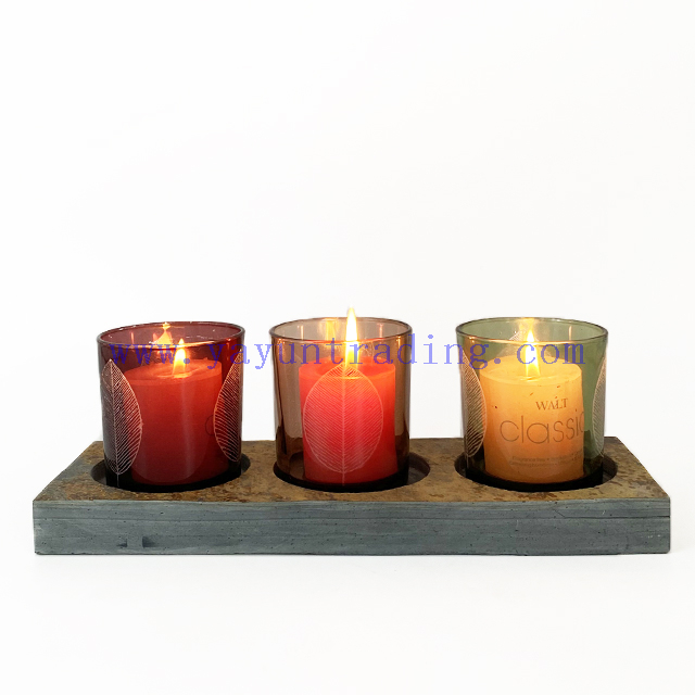 new arrival 3 colors laser engraving glass candle bowls