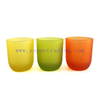 6oz 180ml Multi Color Empty Frosted Glass Candle Holders