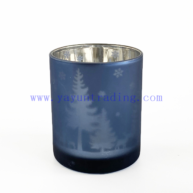 Different Sizes Natural Style Popular Laser Engraving Glass Candle Jar