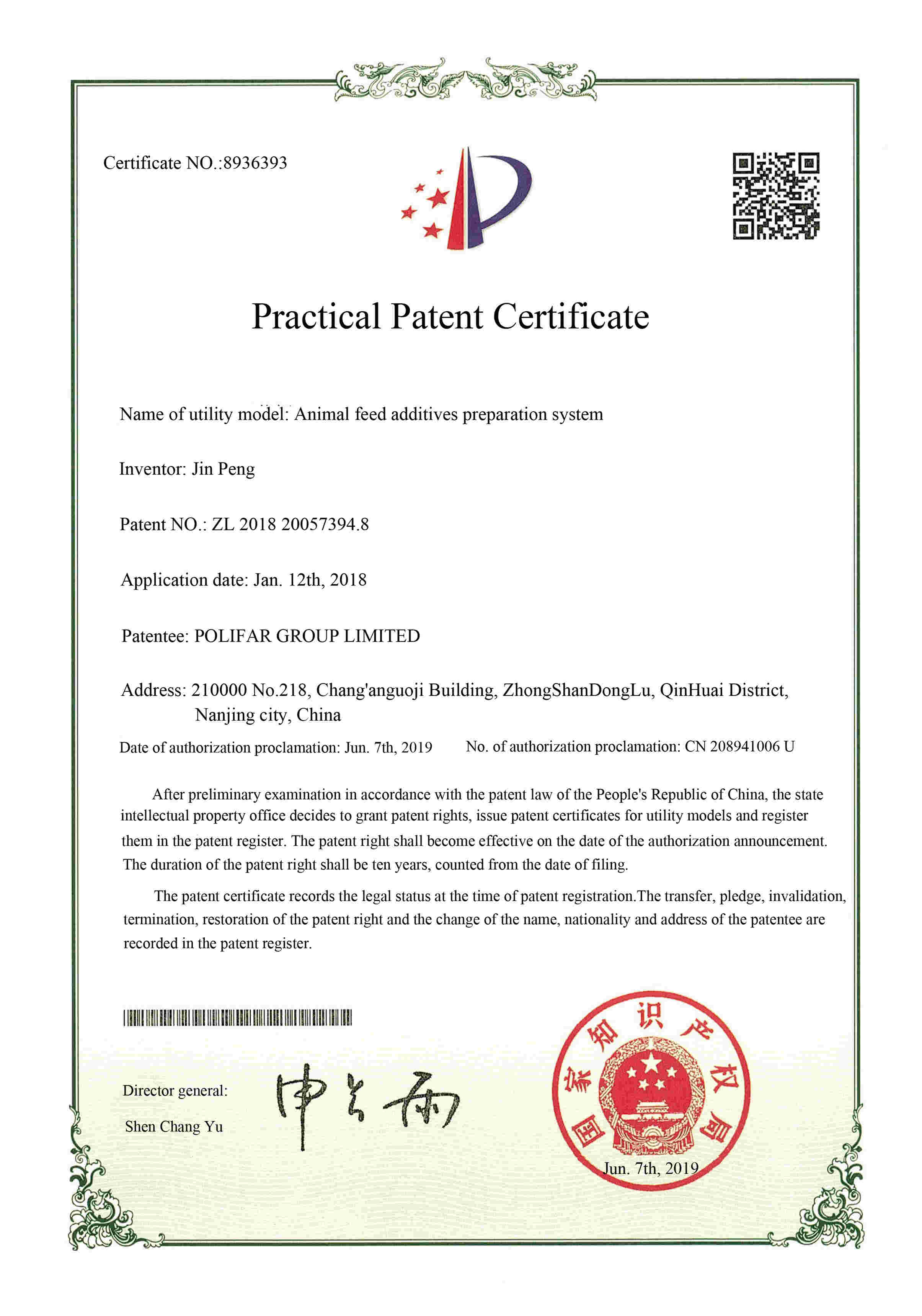 certificado de patente práctica
