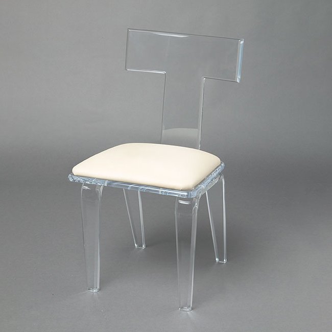 Luxury Acrylic Backrest Chair Plexiglass Wedding Chair Elegant Queen