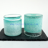 Wholesale 8oz 10oz handmade grey green sandblasted glass candle tumbler jar for candle wax