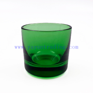 Custom Hand Blown Green Small Size Glasses Creative Design for Liquor Drinking