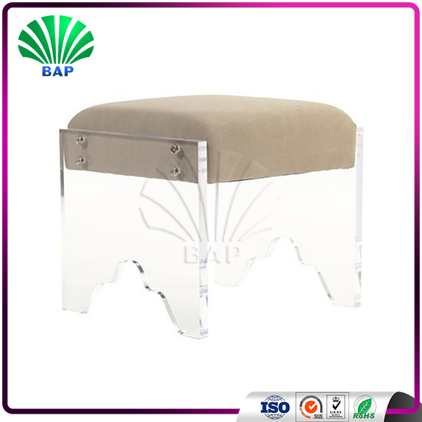 Buy Clear Acrylic Vanity Stool Lucite Dressing Room Stool Soft Cushion   F54 