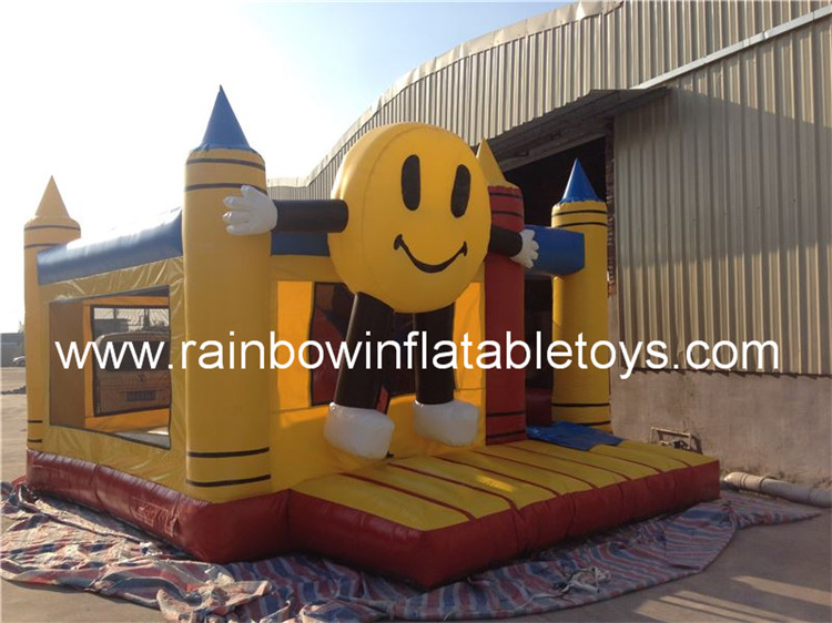 RB3047（5x6m）Inflatables Pencil Big Smile Bounce House For Kids And Adults