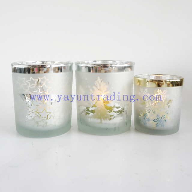 White Home Decor Luxury Unique Shiny Candle Jar