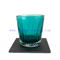 Handmade Glass Votive Candle Holders Horn Shape Candle Jars for Home Decoration