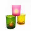 Empty Straight Side Glossy Frosted Custom Glass Candle Jar Holder for Candle Making