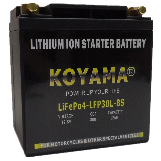12.8V 12ah LiFePO4 Lithium Starter Battery Motorcycle Battery LFP30L-BS