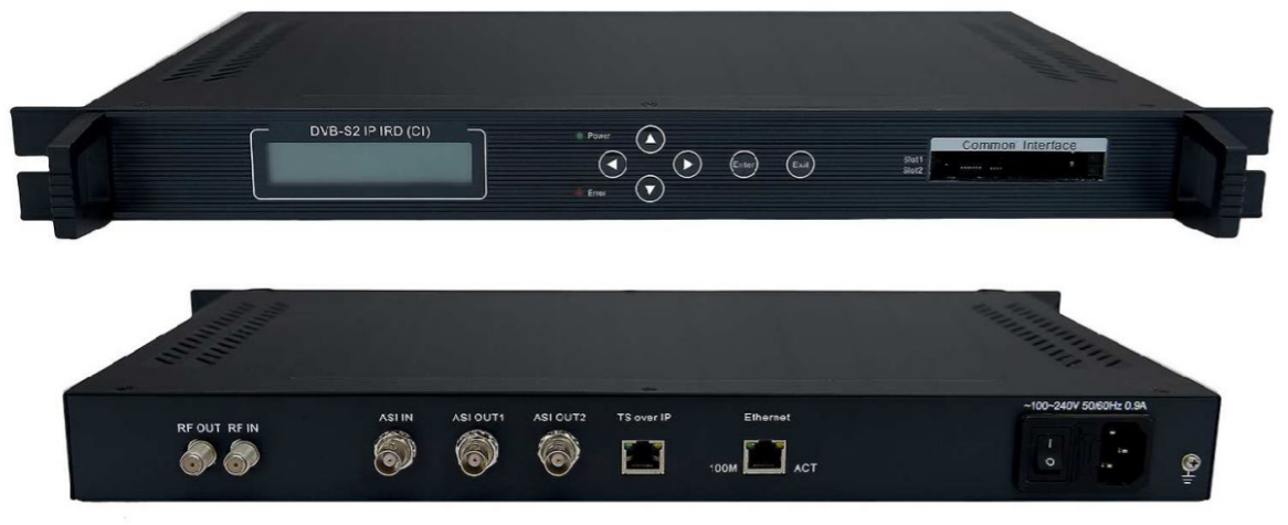 HP391D DVB-S/S2 IP 1*DVB-S/S2 RF y Asi IRD con 2-Ci