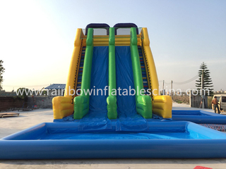 RB6079 (12x6x10m) Inflatable Floating Jumbo Water Slide With Big Pool For Sale