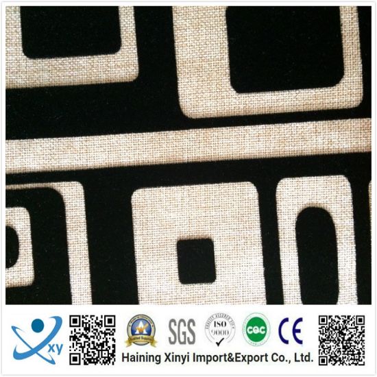 Latest Design Fabric Upholstery, Cheap Textile Flock Sofa Upholstery Fabric, Cushion Cover Fabric