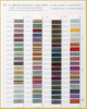 Sakura Brand Metallic Thread Color Card with 592 Colors in Stock