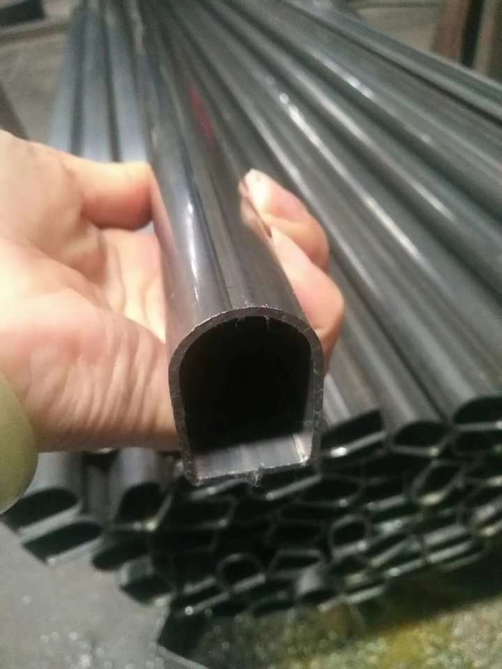 D section polished stainlness steel tube