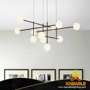 Креативное особое металлическое белое стекло в гостиной подвесное освещение (KP10909-11)