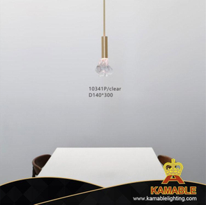 Стеклянный подвесной светильник для столовой современного дизайна (KA10341P/прозрачный)