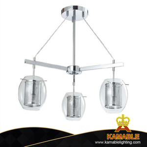 Современная простая стеклянная сетка с тремя головками, подвесной светильник для люстры (KIA-17P)