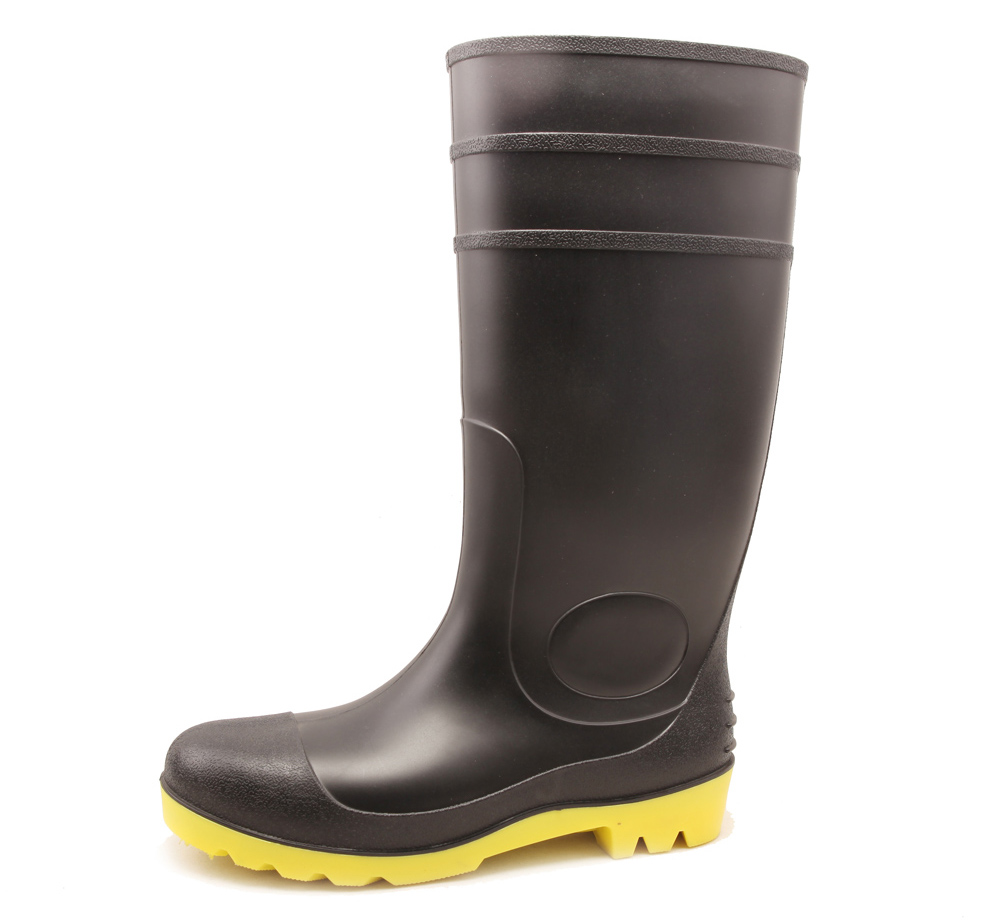QH002 black waterproof oil resistant pvc safety rain gum boots Buy