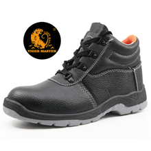 High ankle oil resistant PVC injection industrial safety shoes steel toe cap
